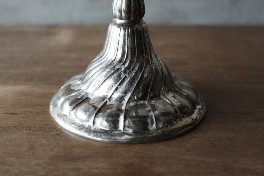 3連キャンドルスタンド】蝋燭 ホルダー 古道具 蚤の市 ブロカント