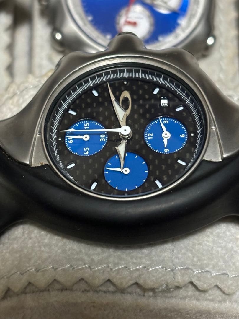 Oakley クロノグラフ 時計 黒/青