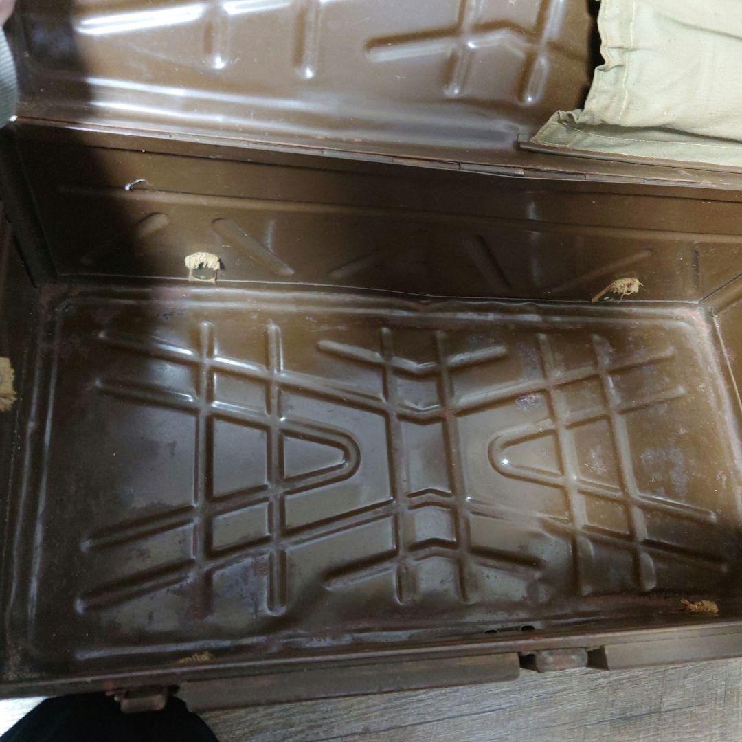 旧日本軍 将校用トランク 金属製 当時物