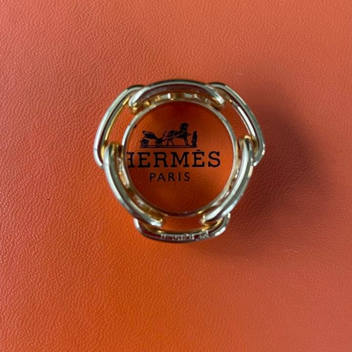 エルメスネックレス スカーフリング シェーヌダンクル ラニエール革紐