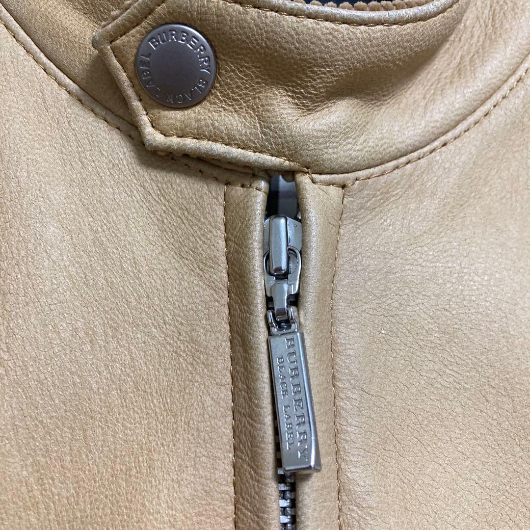 オーラ◎】バーバリーブラックレーベル レザージャケット ラムレザー