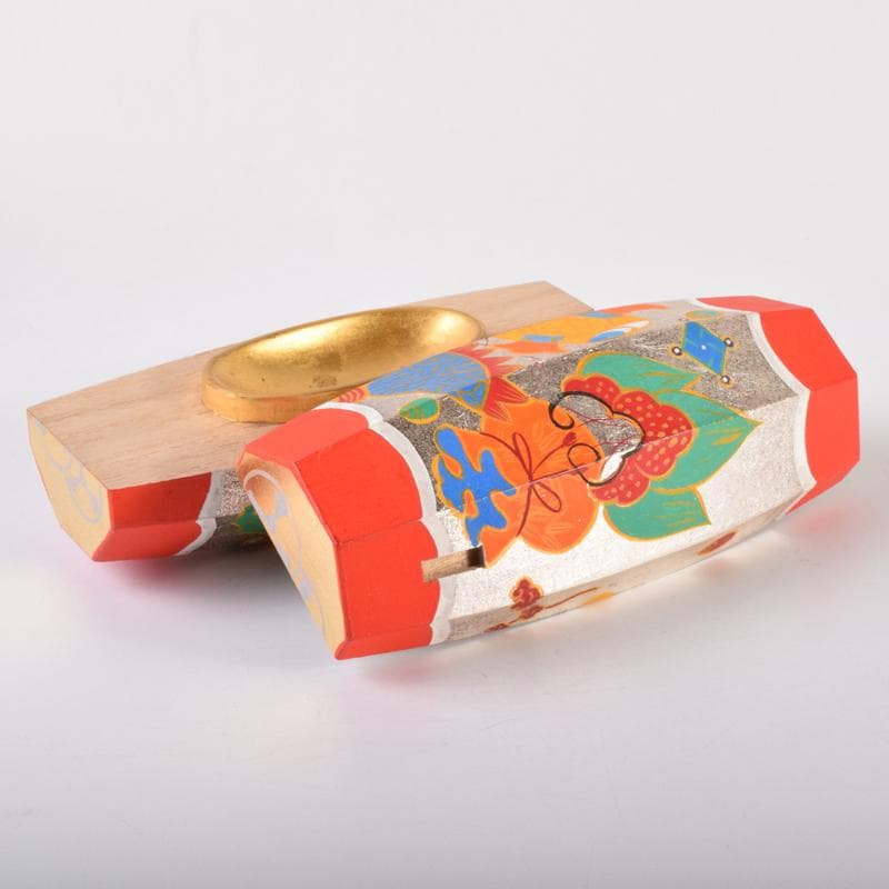 茶道具　宝尽し蒔絵　ぶりぶり香合　在銘　共箱　V　7082