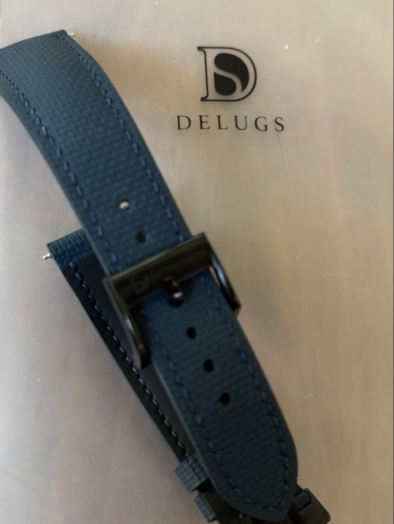 DELUGS ラバーベルト ネイビー 20mm幅