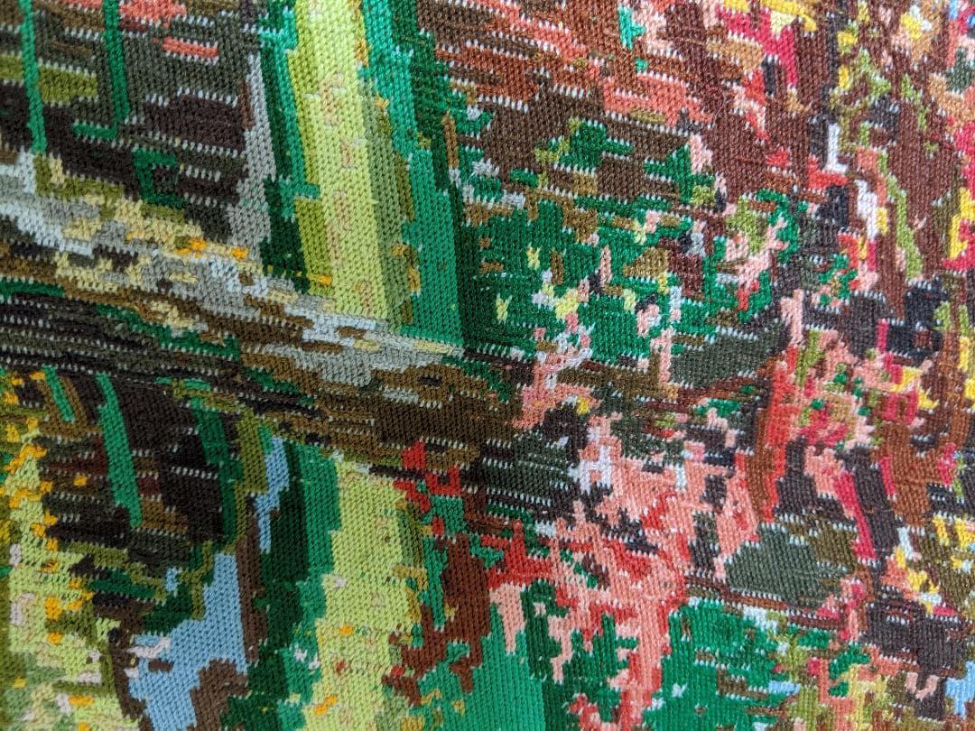 ヨーロッパ式刺繍絵タペストリー: An Autumn Lake