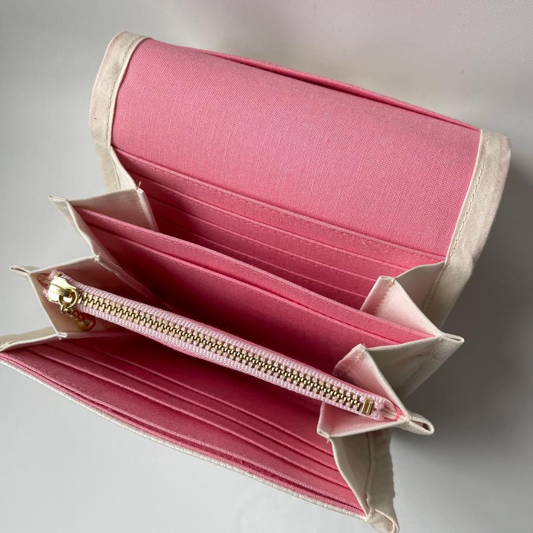 ☆ゆうか☆　長財布、ミニ財布2点　インド刺繍ピンク系　ハンドメイド