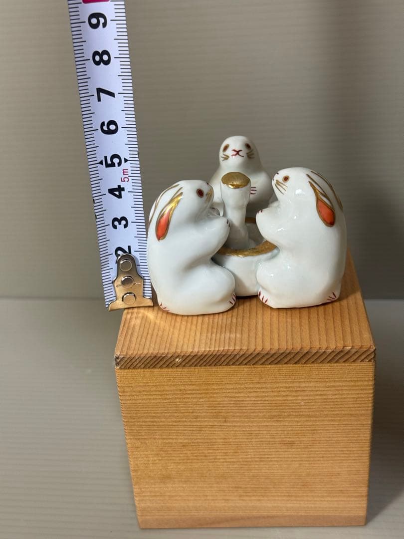 2244 茶道具 高野 昭阿弥作 三ツ兎 蓋置 未使用