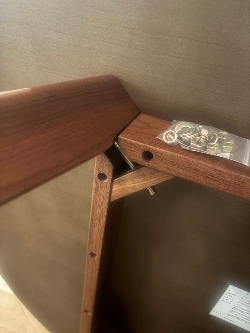 【定価¥49,800】ラウンドテーブル　ウォールナット突板　110cm