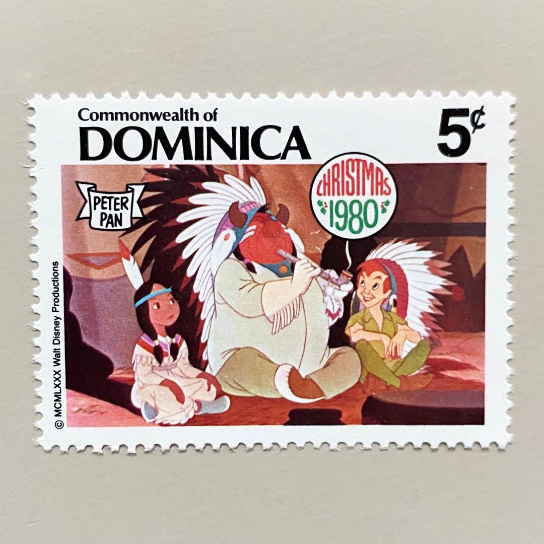 ディズニー切手6枚（ドミニカ：ピーターパン、クリスマス切手） - メルカリ