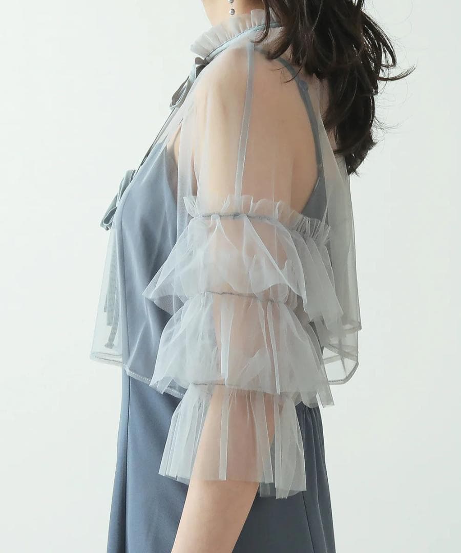 美品 カナ チュール ティアード ボレロ キャミワンピース L 大きい