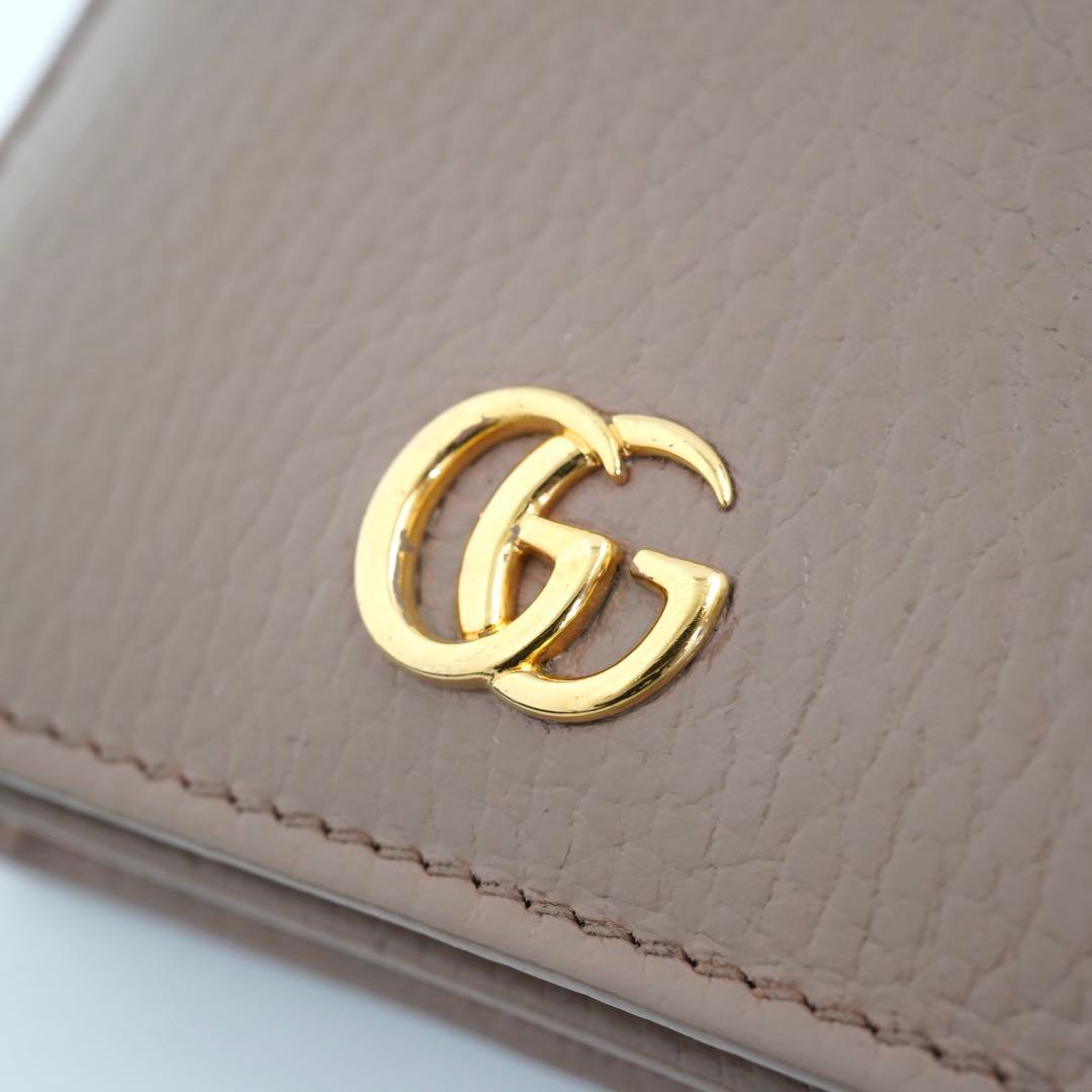 ✨未使用に近い✨GUCCI ミニ財布マーモント二つ折りGGロゴ刻印