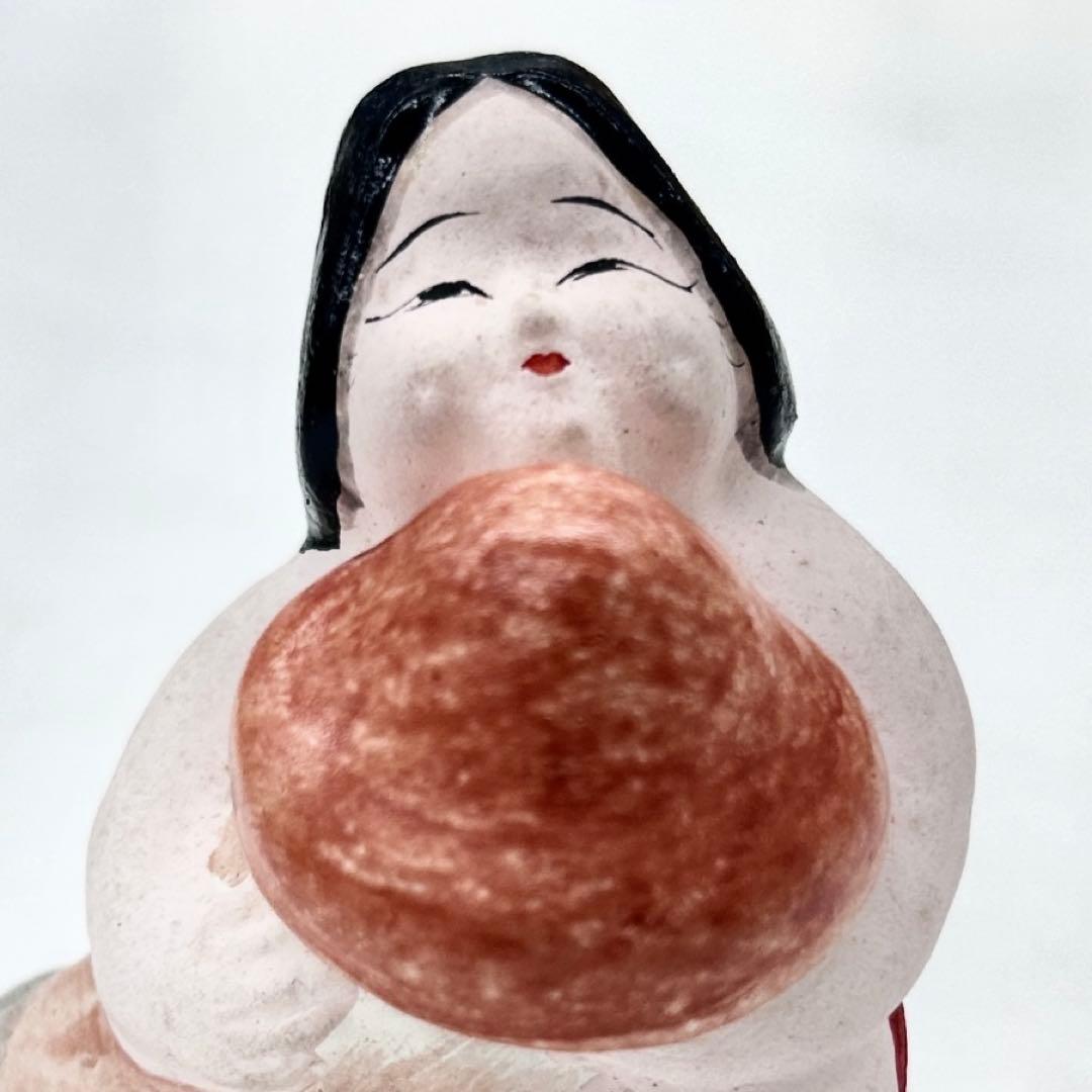 古玩】昭和初期 郷土玩具 名古屋土人形 松茸おかめ 春画人形 民藝 子孫