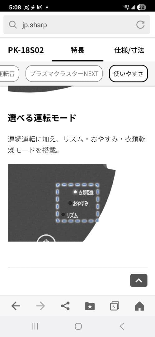 未開封　SHARP サーキュレーター　PK-18S02-B 黒　メーカー保証付