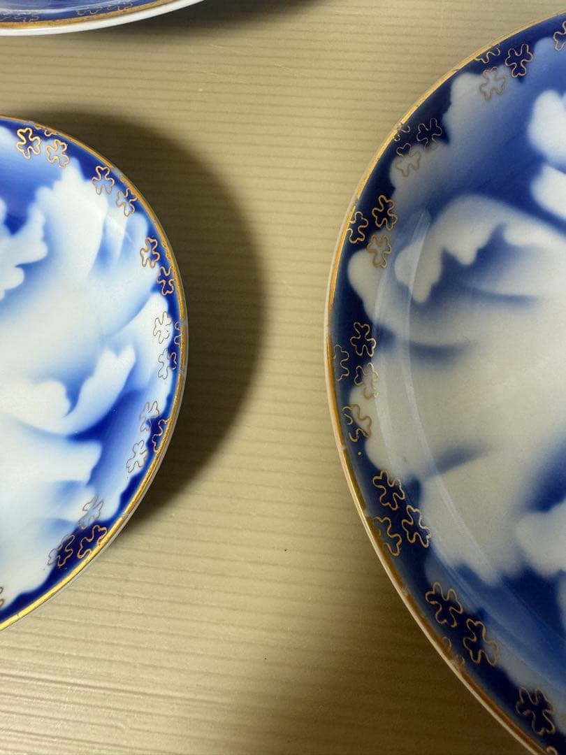 2315 深川製磁 牡丹金ミル 大皿1客 中皿4客 小皿5