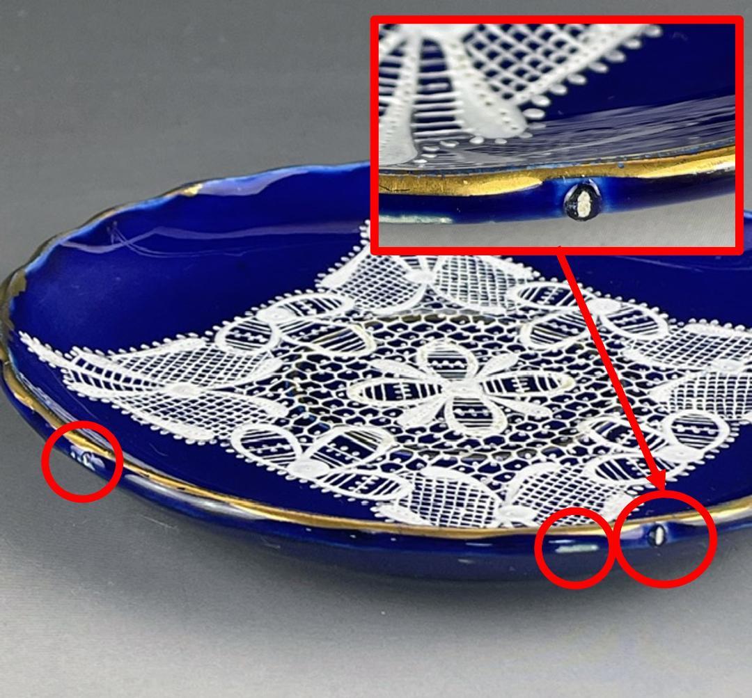 希少】イタリア ラヴェーノ 白レース デミカップ＆ソーサー ヴェネチアン