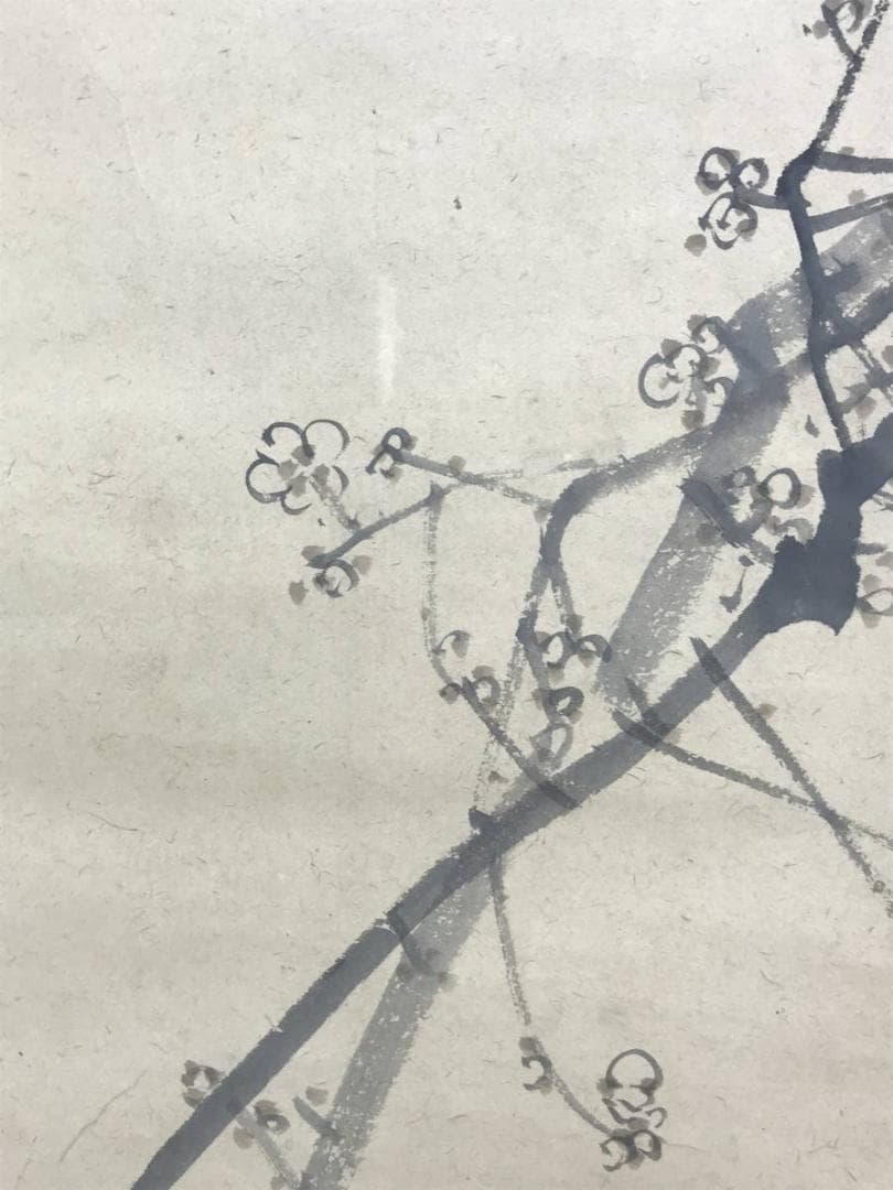 真作】岡本豊彦/蝋梅に雀図/梅に小鳥図/花鳥図/掛軸/名家