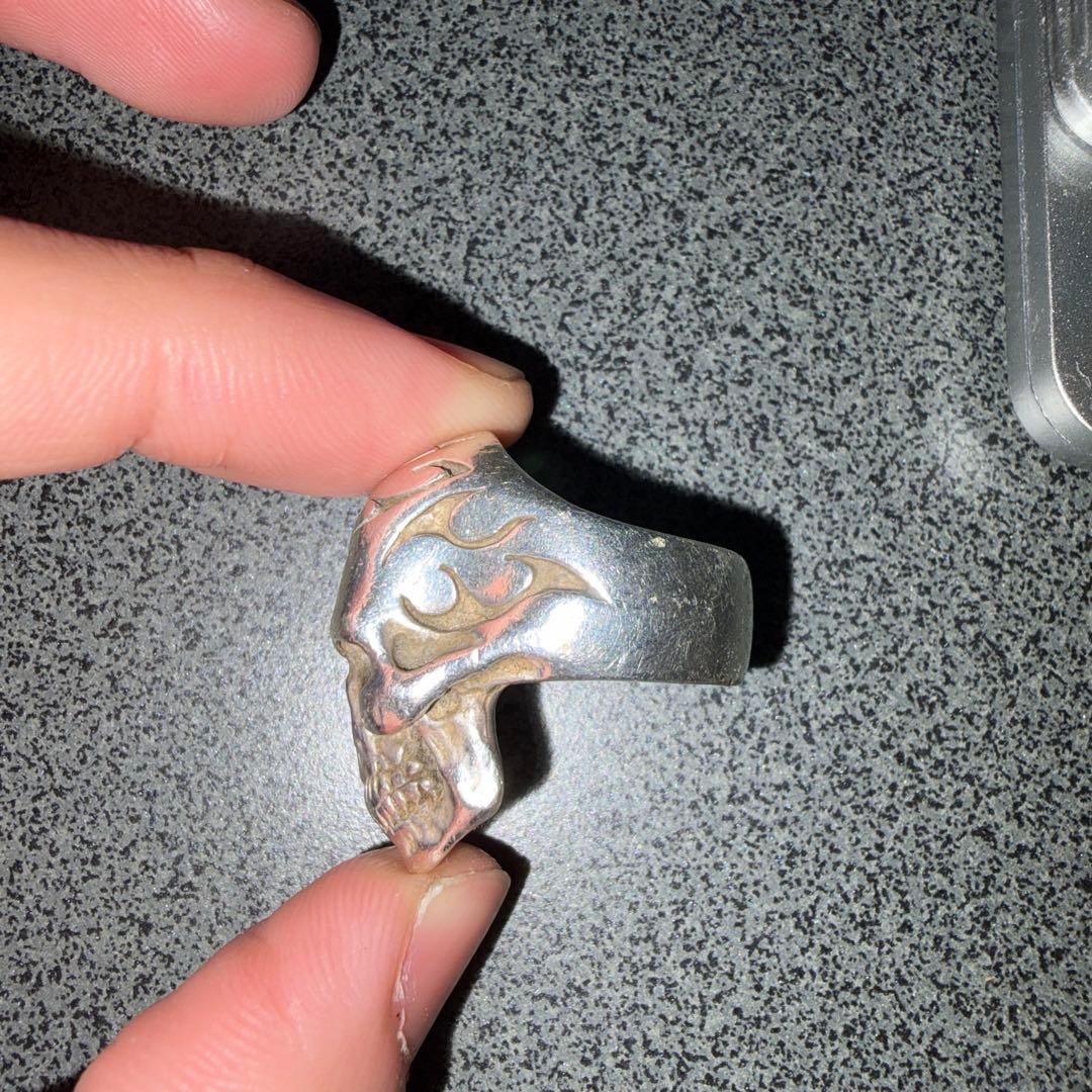 CRAZY PIG Engraved Skull Ring クレイジーピッグ