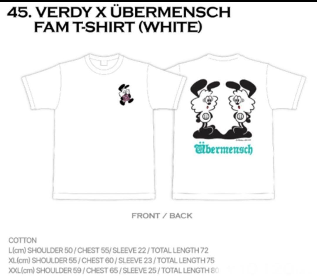 VERDY x G-DRAGON Ubermensch T-Shirt白XL VERDY X ÜBERMENSCH FAM T