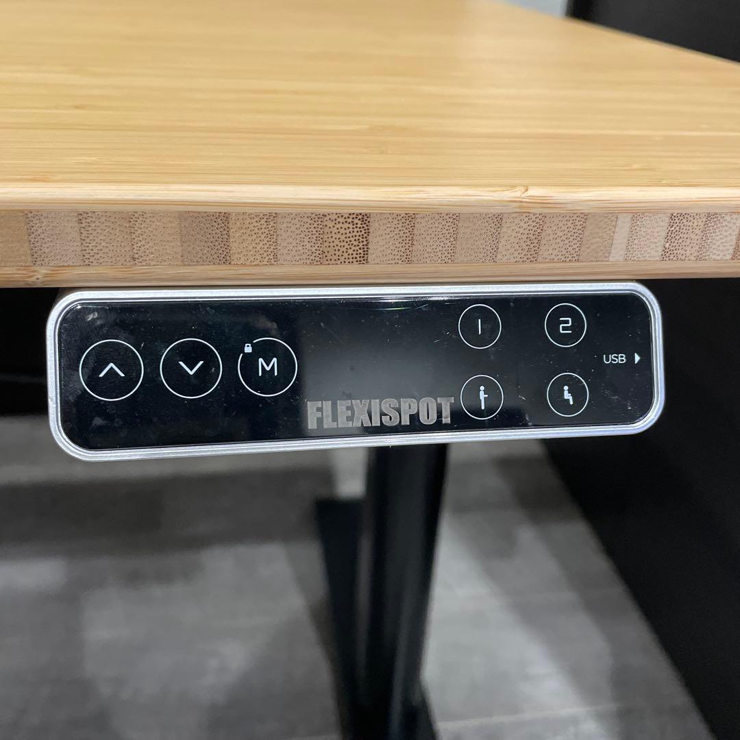 Flexispot E8電動昇降デスク +天然竹天板　天板サイズ140×70㎝