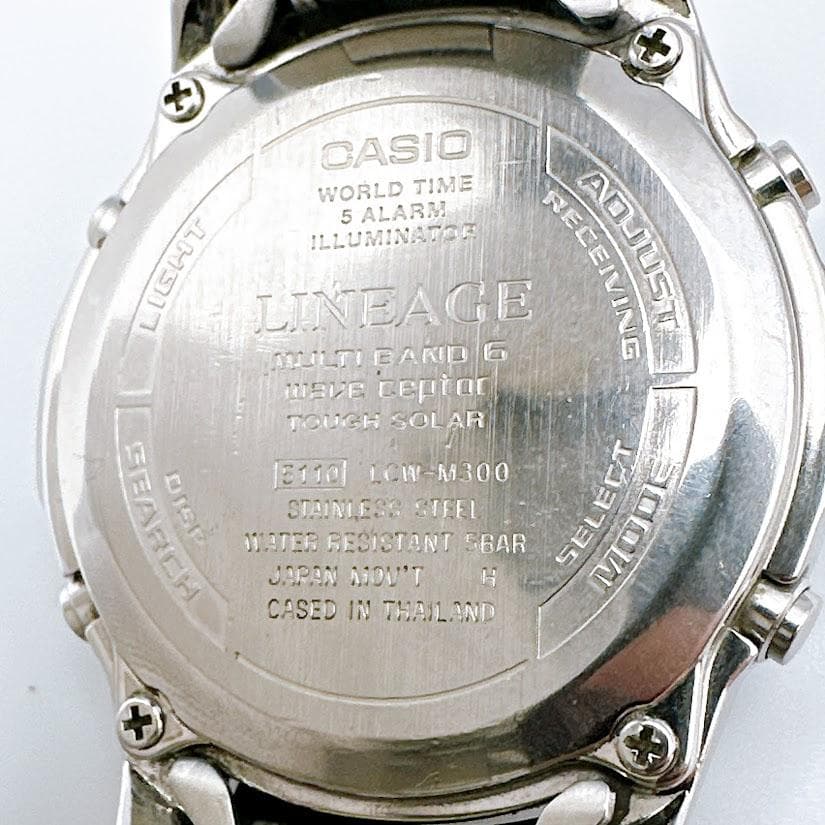 良品 カシオ リニエージ メンズ腕時計 電波ソーラー アナログ デジタル 時計