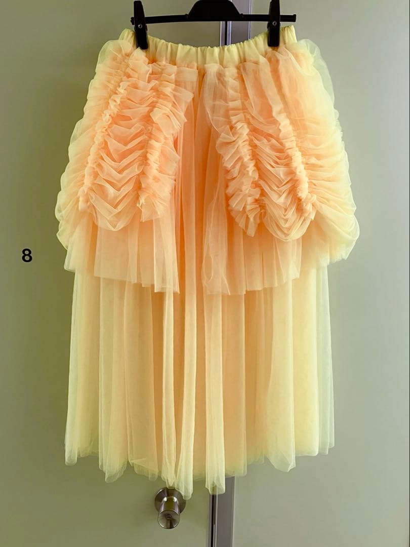 【noir kei ninomiya】 YELLOW チュール スカート