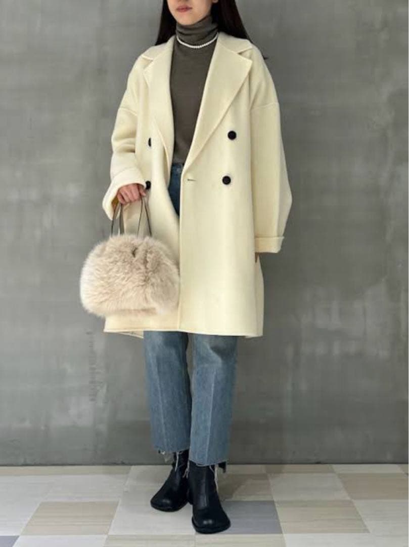 24AW】Mila Owen ワイドシルエットダブルブレストコート