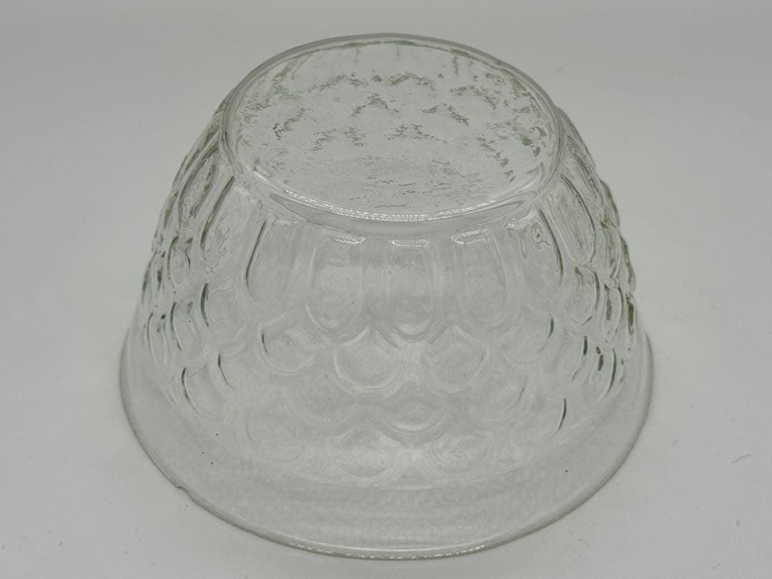 江戸時代 型吹きガラス蓋碗 江戸ガラス 鉛ガラス