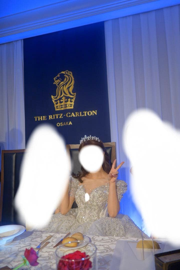 韓国　ウェディングドレス　グリッター