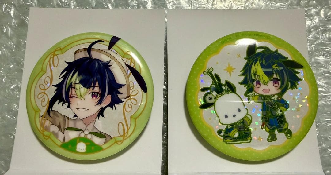 Dytica×サンリオキャラクターズ】ランダムキラキラ缶バッジ｜にじさん