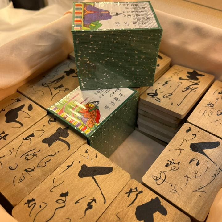 小倉百人一首 貴重品 木製 新品 中村北潮