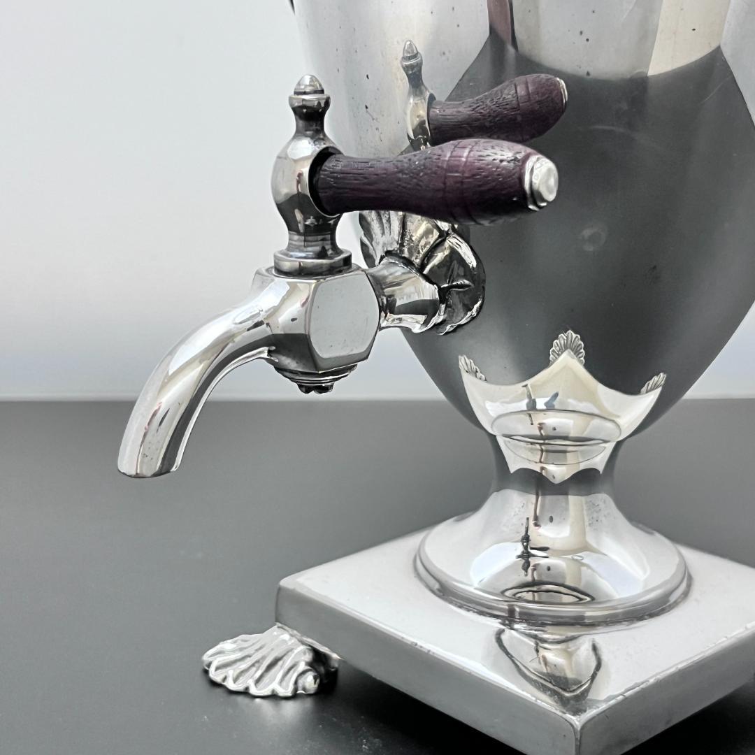 Friedman Silver Co】 ライオンのサモワール 小型サーバー 美術品