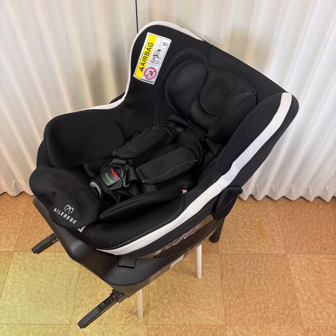 クリーニング済　☆綺麗☆　新生児OK　エールべべ　クルット3i　ISOFIX　黒