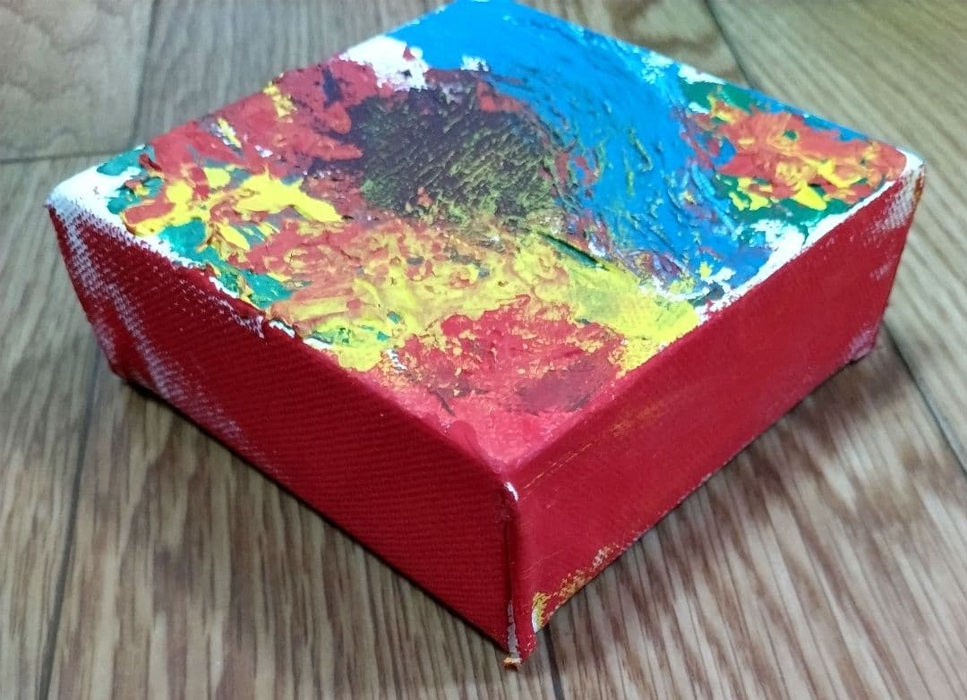 抽象画　タイトル「太陽と滝」