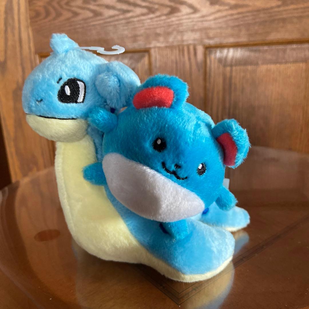 【激レア】絶版ポケペアぬいぐるみラプラス&マリル2001年ポケモンUSA