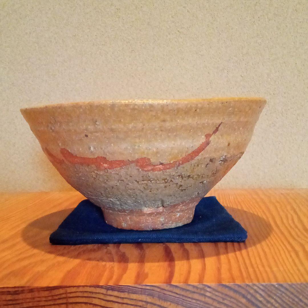 【 抹茶茶碗 】伊羅保茶碗　(孚鮮作)　共箱