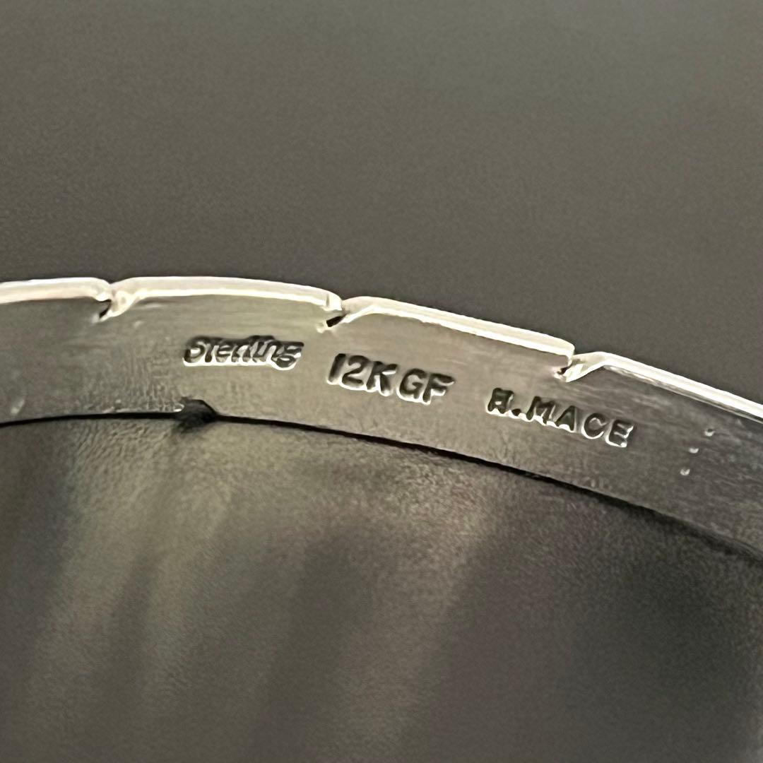 ナバホ ハービーメイス 12K GF フェザー バングル インディアンジュエリー