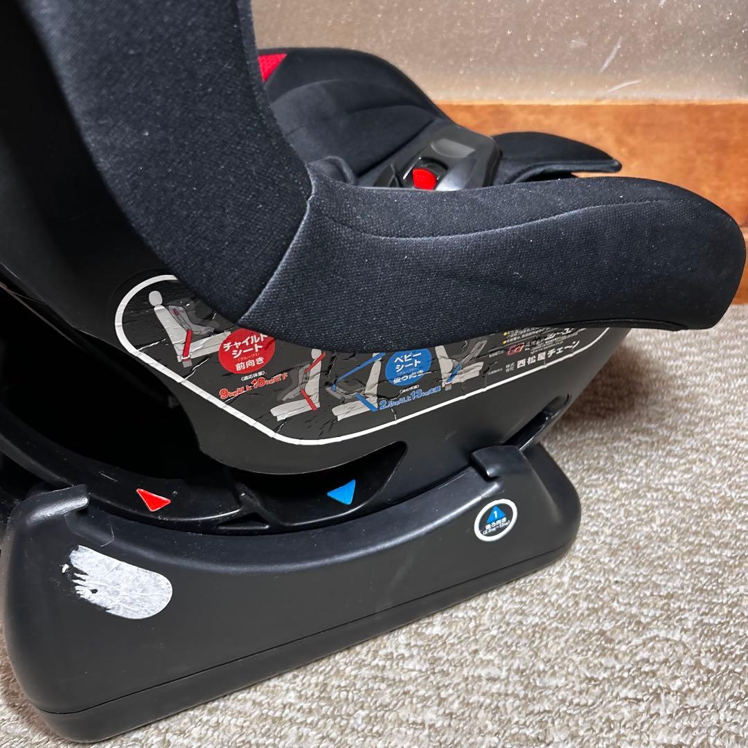 【美品】西松屋 チャイルドシート マムズキャリー・レジェ シートベルト固定