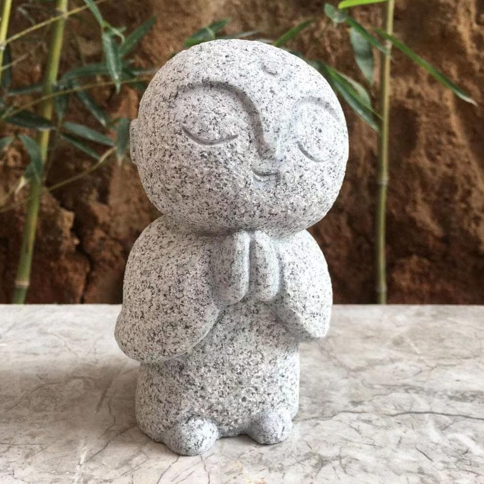 小さいかわいい お地蔵さん 置物 彫刻品 地蔵菩薩GZ46