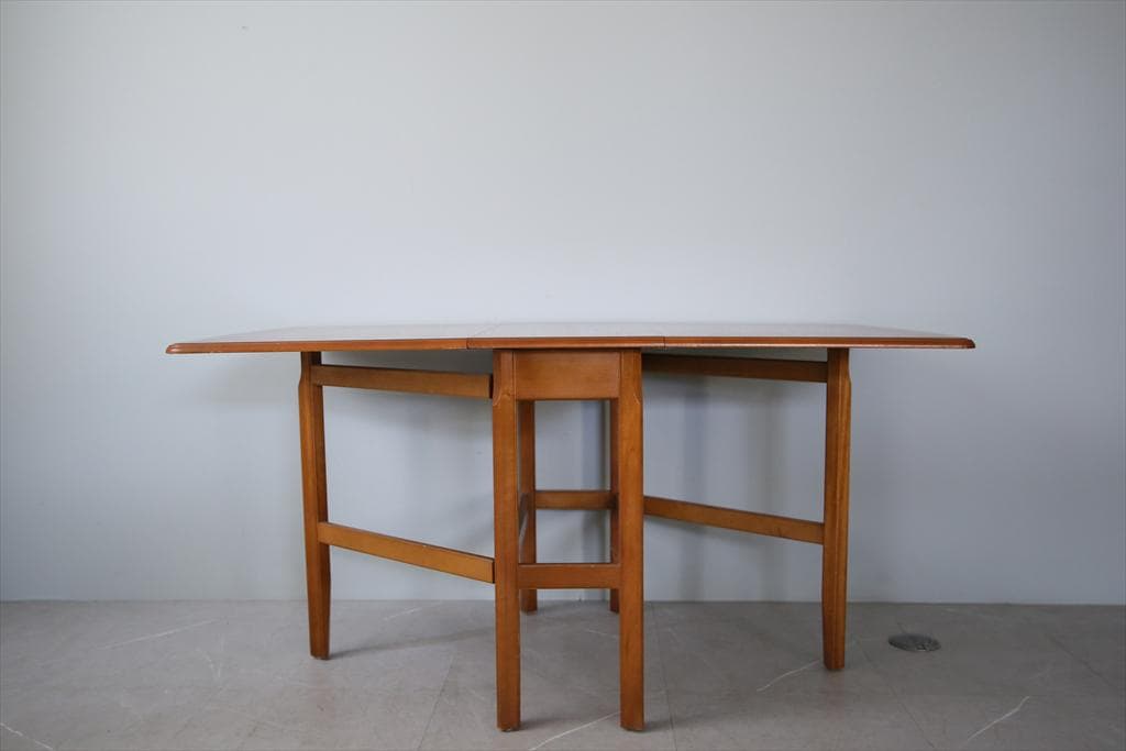 英国アンティークチーク材ゲートレッグテーブル/バタフライダイニング机92-109