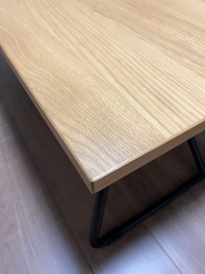 無印良品 オーク材】木製折りたたみテーブル（ロータイプ）