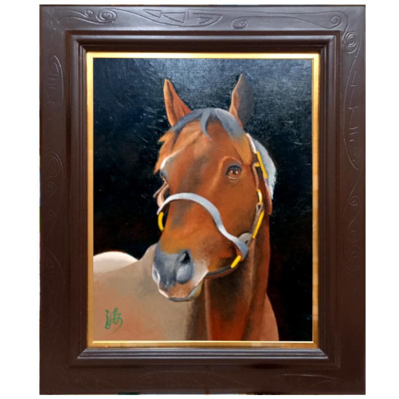 ☆三浦雅俊☆「 馬 」油絵　F6号