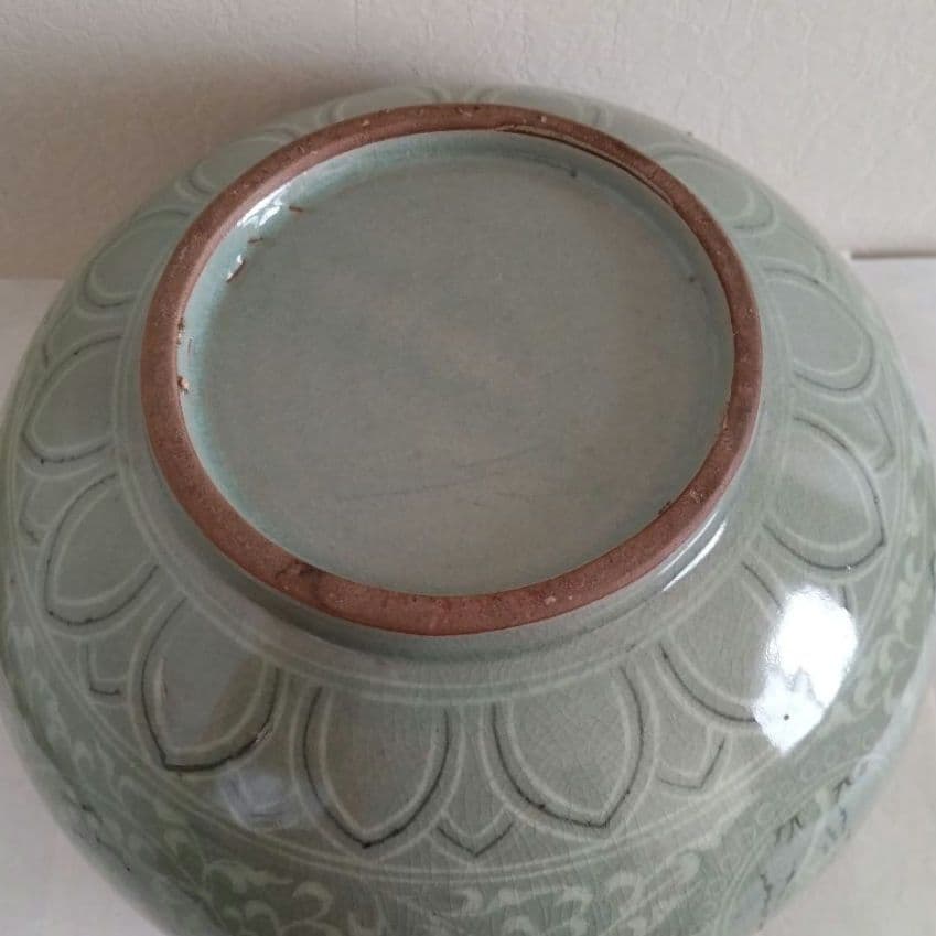 高麗青磁 池順鐸 高麗陶窯 韓国人間国宝 水指 壺インテリア 花瓶