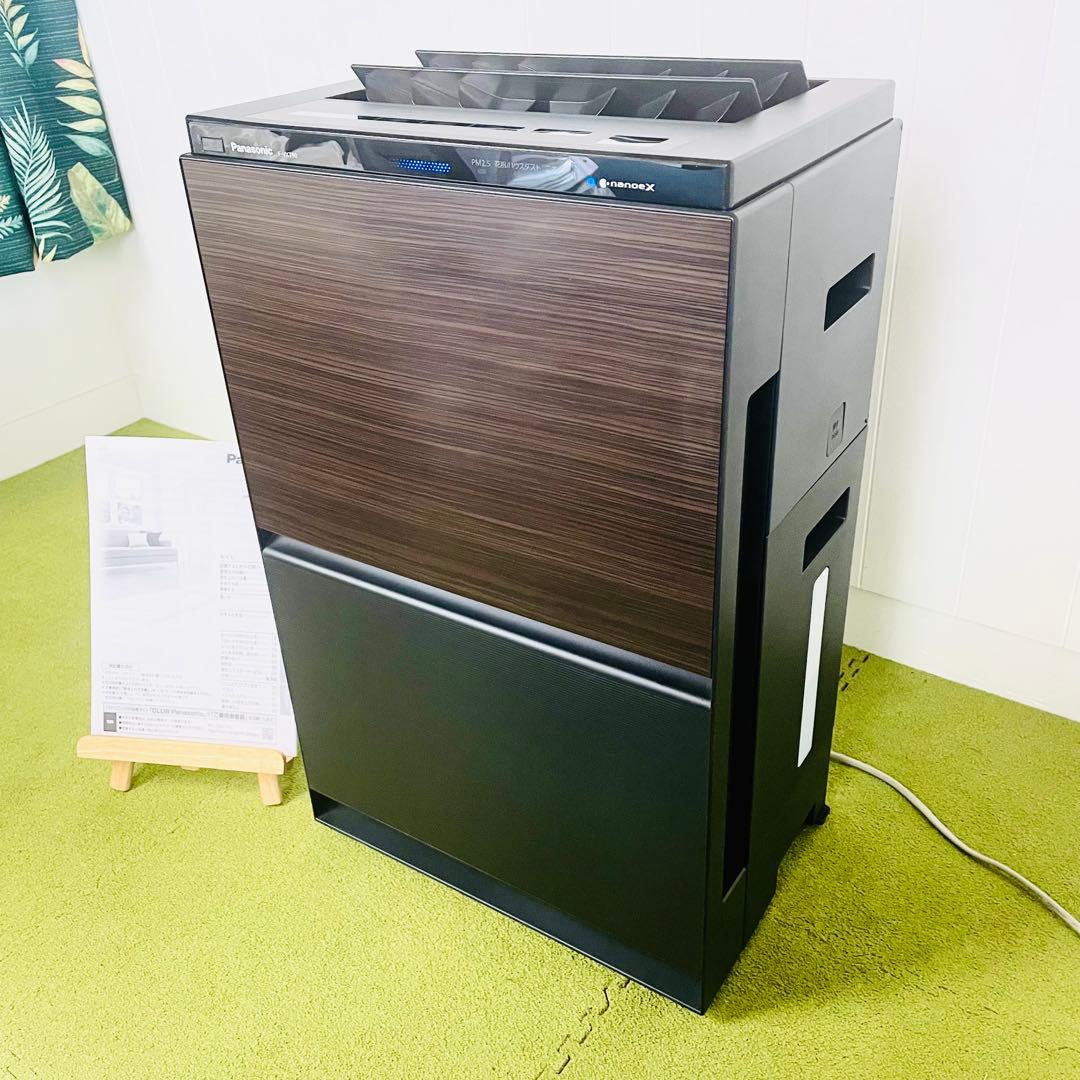 Panasonic 加湿空気清浄機 2021年製 木目調 ナノイーX