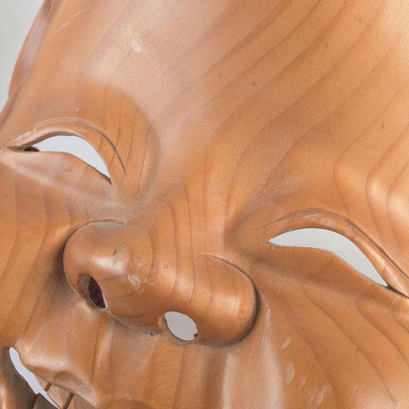 能面 能楽 雅楽 木彫 お多福面 翁面 2点まとめて C 9291