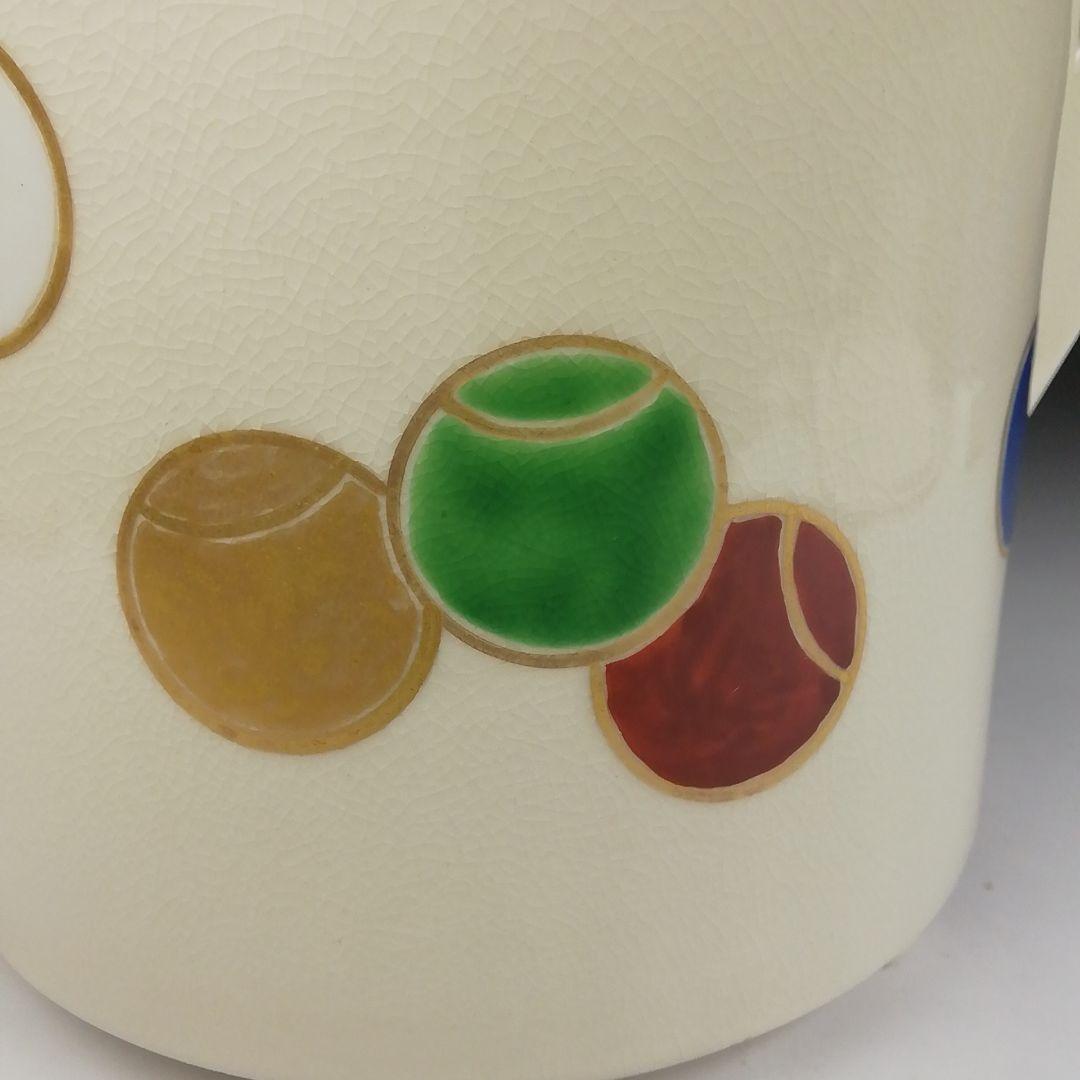 T819 水次 『色絵 つぼつぼ文』『鳴滝窯 橋本城岳 造』 共箱 茶道具