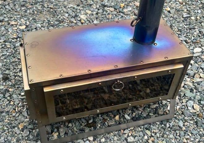 廃盤　ZIVEストーブ　zivetalian チタン製　軍幕