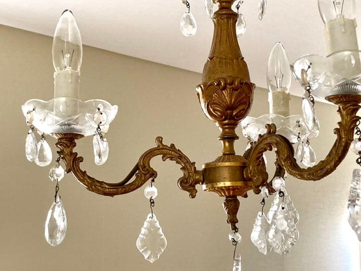 ヴィンテージ美しすぎるガラスのシャンデリア引き取り限定