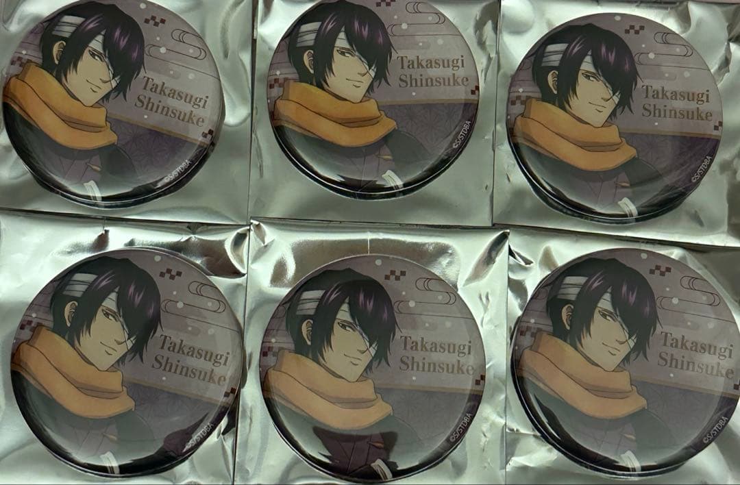 銀魂 高杉晋助 缶バッジ ピンズ 6点セット 銀魂 高杉晋助 コレクション缶