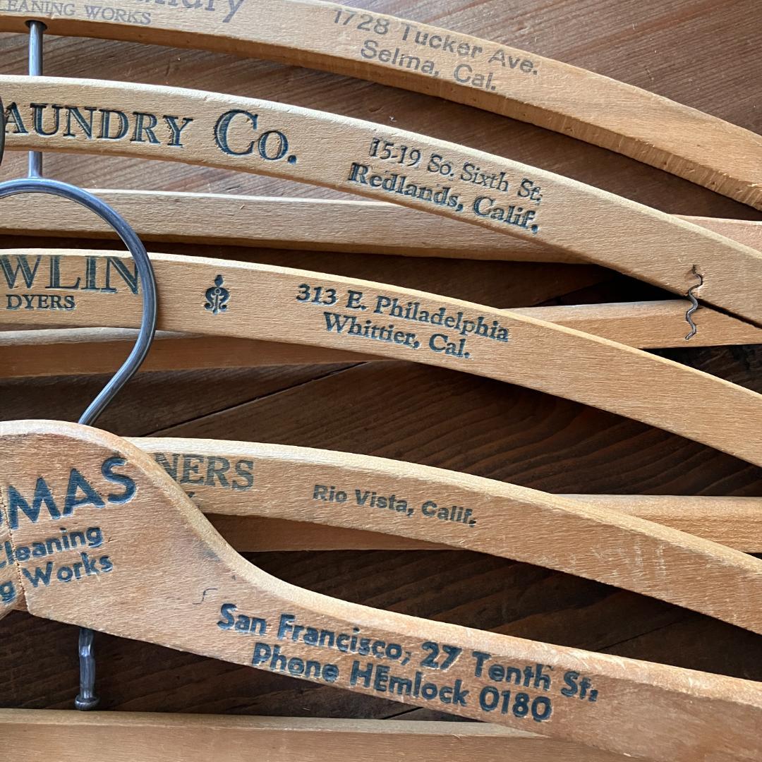 USA広告入ハンガー5本☆vintage／アメリカ／California