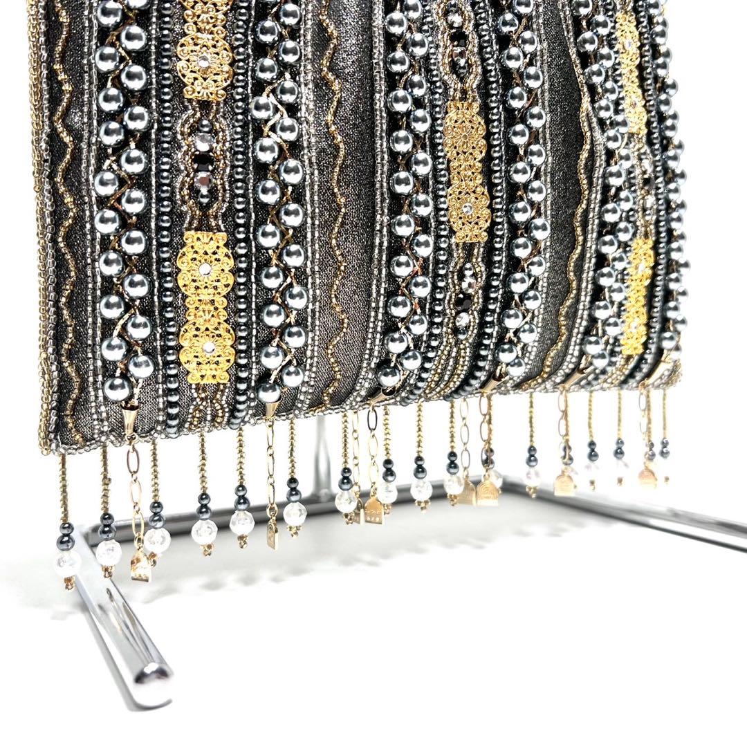 【美品】Lumy Hashimoto はしもと/ビーズ装飾/ビーズバッグ