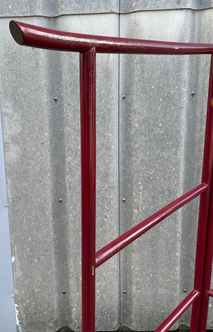 稀少/古道具/当時物/無垢材/木製/衣紋掛け/衣桁/着物掛け/金